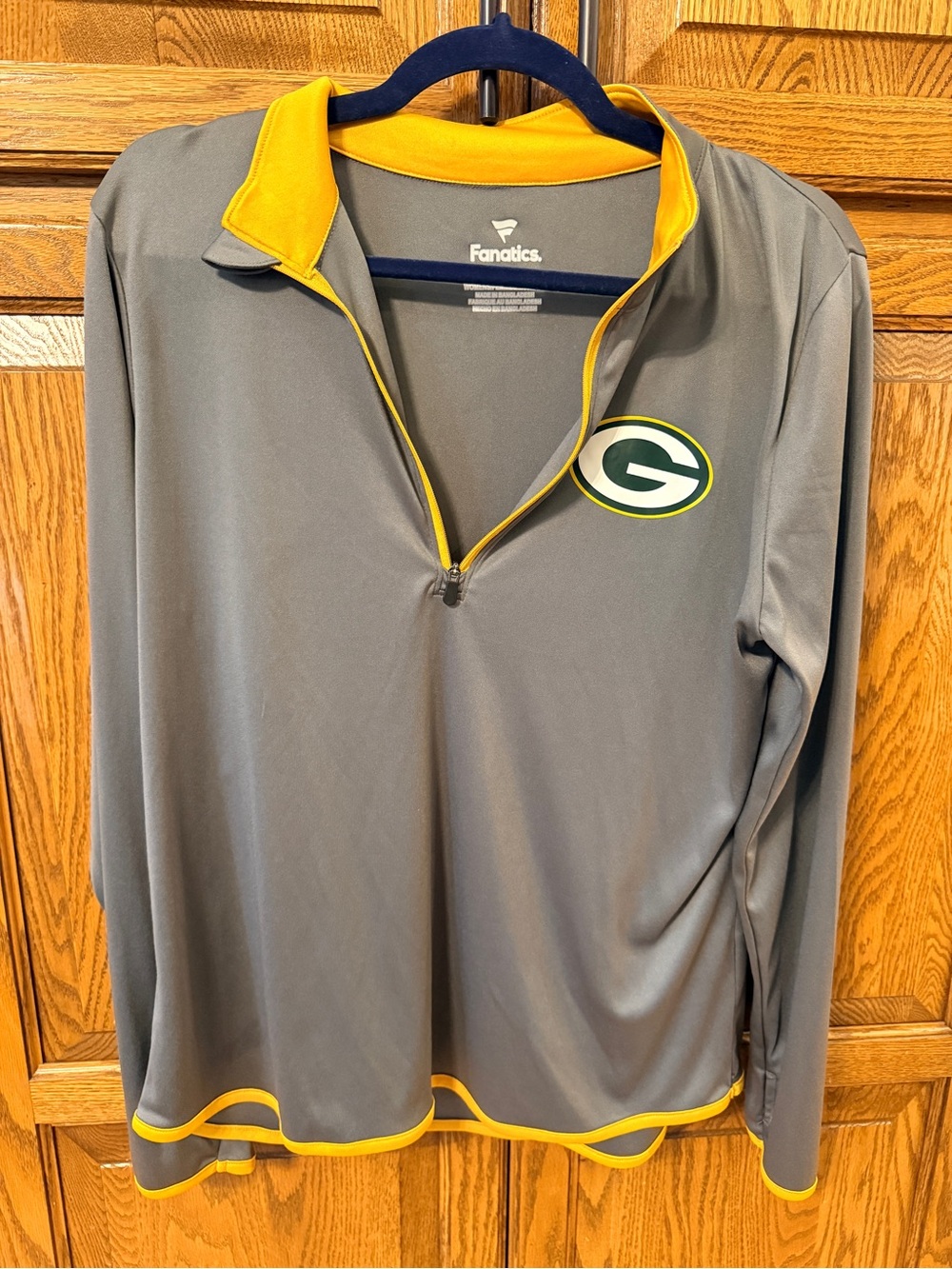 Green Bay Packers Quarter-Zip Pullover Size L